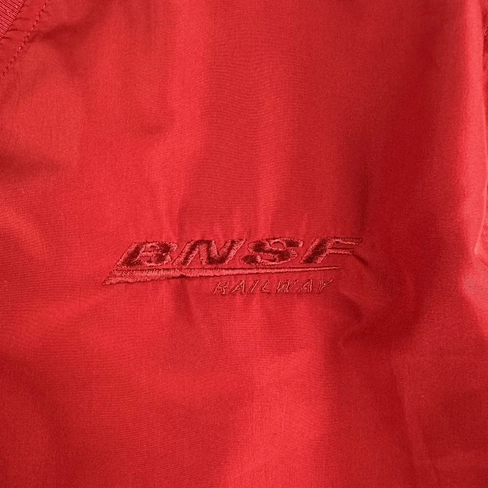 Vintage Page Tuttle Red Long Sleeve Windbreaker Jacket V-Neck Men's M Pullover